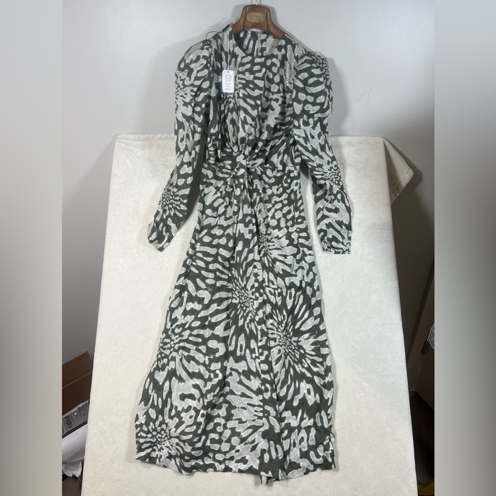 NWT ROHE Frames Yan TDSilk Tie Dye Maxi Dress Size 38 Flowy Paisley Floral Chic - Picture 5 of 10